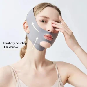 1pc V-Shape Face Sculpting Sleep Mask Breathable Elastic Lifting Tightening Mask Skin Care Slimming Strap Chin Up Mask Woman
