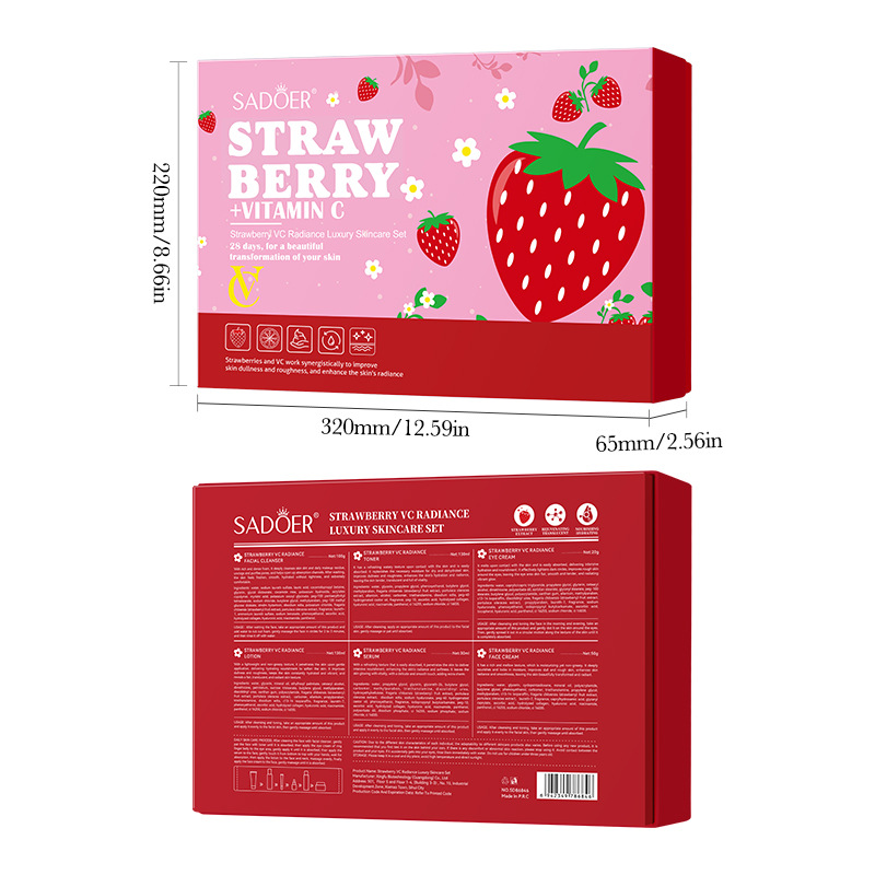 Strawberry VC Brightening Skincare Set - Image 5